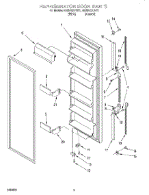 06 - Refrigerator Door parts for Roper Refrigerator RS25AQXFN01 from AppliancePartsPros.com