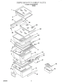 04 - Refrigerator Shelf parts for Whirlpool Refrigerator 3XARG488GF00 from AppliancePartsPros.com