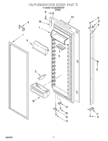 07 - Refrigerator Door parts for Whirlpool Refrigerator 3XARG488GF00 from AppliancePartsPros.com