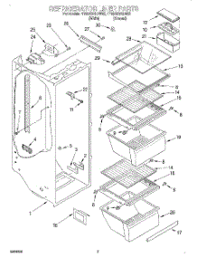 02 - Refrigerator Liner parts for Whirlpool Refrigerator 4YED20TKDW02 from AppliancePartsPros.com