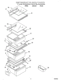 03 - Refrigerator Shelf parts for Whirlpool Refrigerator ED25CQXFN00 from AppliancePartsPros.com