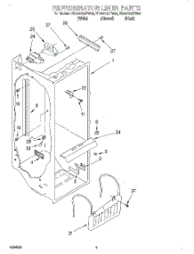 02 - Refrigerator Liner parts for Whirlpool Refrigerator ED25CQXFW00 from AppliancePartsPros.com