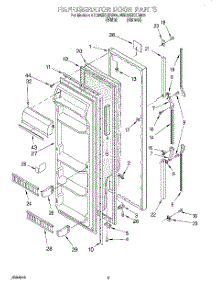 06 - Refrigerator Door parts for Whirlpool Refrigerator 8ED20ZKXDN03 from AppliancePartsPros.com