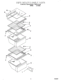 03 - Refrigerator Shelf parts for Whirlpool Refrigerator TS22AQXGN00 from AppliancePartsPros.com