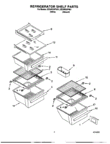 03 - Refrigerator Shelf parts for Whirlpool Refrigerator ED25RQXFW01 from AppliancePartsPros.com