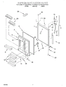 05 - Refrigerator Door parts for Kitchenaid Refrigerator KTRS25KGWH00 from AppliancePartsPros.com
