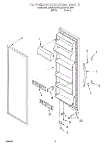 07 - Refrigerator Door parts for Whirlpool Refrigerator ED22TQXFN00 from AppliancePartsPros.com