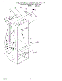 02 - Refrigerator Liner parts for Whirlpool Refrigerator ED22PKXFN00 from AppliancePartsPros.com
