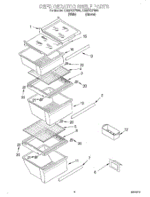 03 - Refrigerator Shelf parts for Whirlpool Refrigerator ED22PKXFW00 from AppliancePartsPros.com