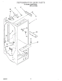 02 - Refrigerator Liner parts for Whirlpool Refrigerator GD22DKXFW00 from AppliancePartsPros.com