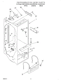 02 - Refrigerator Liner parts for Whirlpool Refrigerator GD25DQXFW00 from AppliancePartsPros.com
