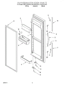 06 - Refrigerator Door parts for Whirlpool Refrigerator GD25DQXFW00 from AppliancePartsPros.com