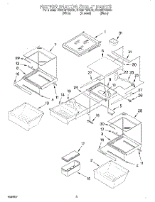 03 - Refrigerator Shelf parts for Whirlpool Refrigerator ED20DFXEW01 from AppliancePartsPros.com