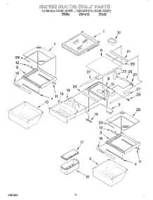 03 - Refrigerator Shelf parts for Whirlpool Refrigerator ED20DBXEW01 from AppliancePartsPros.com