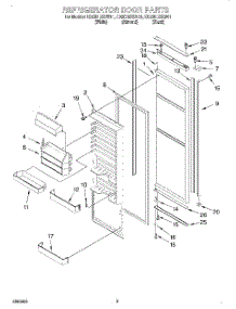 06 - Refrigerator Door parts for Whirlpool Refrigerator ED20DBXEW01 from AppliancePartsPros.com
