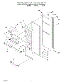 06 - Refrigerator Door parts for Kitchenaid Refrigerator KSFS20QEWH1 from AppliancePartsPros.com