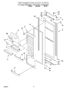 06 - Refrigerator Door parts for Kitchenaid Refrigerator KSBS20QEWH1 from AppliancePartsPros.com