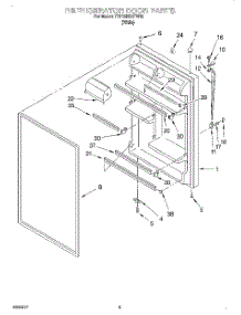 04 - Refrigerator Door parts for Roper Refrigerator 7RT18DKXFW00 from AppliancePartsPros.com