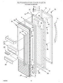 10 - Refrigerator Door parts for Kitchenaid Refrigerator KSSC36MFS05 from AppliancePartsPros.com