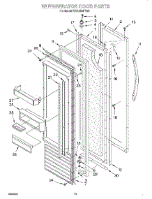 10 - Refrigerator Door parts for Kitchenaid Refrigerator KSSC42MFS05 from AppliancePartsPros.com