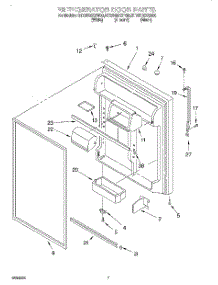 04 - Refrigerator Door parts for Whirlpool Refrigerator GT22DMXGN00 from AppliancePartsPros.com