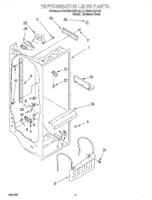 02 - Refrigerator Liner parts for Kitchenaid Refrigerator KSRB22QGBL00 from AppliancePartsPros.com