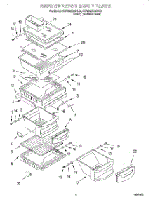 03 - Refrigerator Shelf parts for Kitchenaid Refrigerator KSRB22QGSS00 from AppliancePartsPros.com