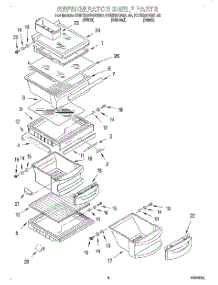 03 - Refrigerator Shelf parts for Kitchenaid Refrigerator KSRS22QGAL00 from AppliancePartsPros.com