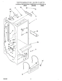 02 - Refrigerator Liner parts for Kitchenaid Refrigerator KSRS22QGBL00 from AppliancePartsPros.com