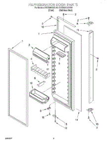 06 - Refrigerator Door parts for Kitchenaid Refrigerator KSRB25QGSS00 from AppliancePartsPros.com