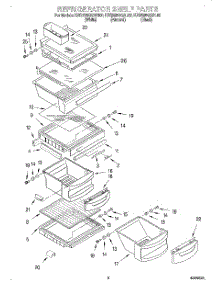 03 - Refrigerator Shelf parts for Kitchenaid Refrigerator KSRS25QGBL00 from AppliancePartsPros.com