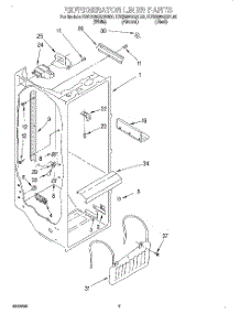 02 - Refrigerator Liner parts for Kitchenaid Refrigerator KSRS25QGWH00 from AppliancePartsPros.com