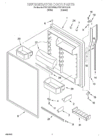 04 - Refrigerator Door parts for Kitchenaid Refrigerator KTRP22KGAL00 from AppliancePartsPros.com
