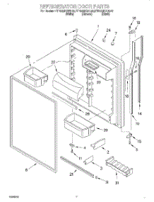 04 - Refrigerator Door parts for Kitchenaid Refrigerator KTRS22KGAL00 from AppliancePartsPros.com