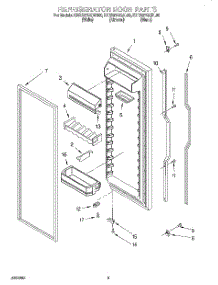 06 - Refrigerator Door parts for Kitchenaid Refrigerator KSRS27QGWH00 from AppliancePartsPros.com