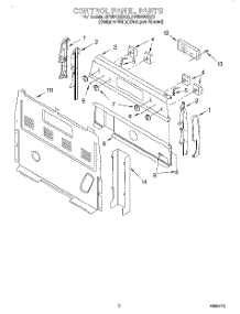 02 - Control Panel parts for Whirlpool Range RF364BXEQ0 from AppliancePartsPros.com