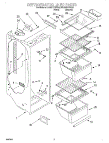 02 - Refrigerator Liner parts for Whirlpool Refrigerator 8ED20TKXFN00 from AppliancePartsPros.com