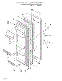 06 - Refrigerator Door parts for Whirlpool Refrigerator 8ED20TKXFW00 from AppliancePartsPros.com