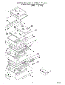 03 - Refrigerator Shelf parts for Whirlpool Refrigerator 7ED27DQXFN00 from AppliancePartsPros.com