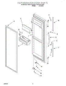 06 - Refrigerator Door parts for Whirlpool Refrigerator 7ED27DQXFW00 from AppliancePartsPros.com
