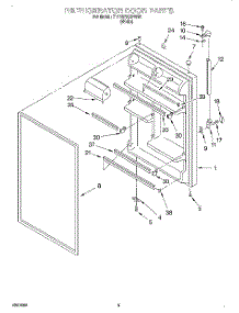 04 - Refrigerator Door parts for Whirlpool Refrigerator 7TT18AKXFW00 from AppliancePartsPros.com