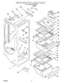 02 - Refrigerator Liner parts for Whirlpool Refrigerator 3XART700F00 from AppliancePartsPros.com