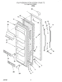 06 - Refrigerator Door parts for Whirlpool Refrigerator 3XART700F00 from AppliancePartsPros.com