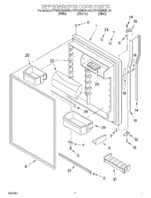 04 - Refrigerator Door parts for Kitchenaid Refrigerator KTRS22MGAL00 from AppliancePartsPros.com