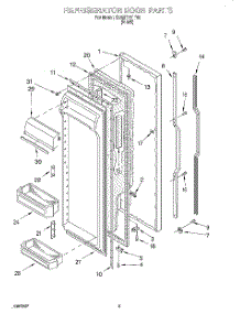 05 - Refrigerator Door parts for Whirlpool Refrigerator 3XART721F00 from AppliancePartsPros.com
