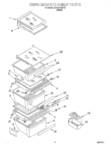 03 - Refrigerator Shelf parts for Whirlpool Refrigerator 3XART722F00 from AppliancePartsPros.com