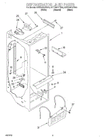 02 - Refrigerator Liner parts for Whirlpool Refrigerator 3VED29DQFB00 from AppliancePartsPros.com
