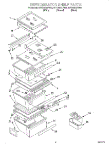 03 - Refrigerator Shelf parts for Whirlpool Refrigerator 3VED29DQFW00 from AppliancePartsPros.com