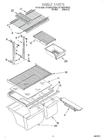 03 - Shelf parts for Roper Refrigerator RT18DKXFW02 from AppliancePartsPros.com