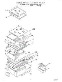 03 - Refrigerator Shelf parts for Whirlpool Refrigerator 3VED23DQFW00 from AppliancePartsPros.com